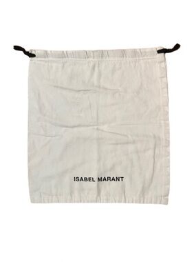 Isabel Marant White Dust Bag with Black Drawstrings and Logo
